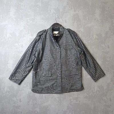 Chaqueta utilitaria Aquascutum unisex talla XL negra algodón guinga cremallera interior a presión Foto 1 de 4