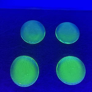 4 pietre portafortuna in vetro vaselina. #403 - Foto 1 di 9