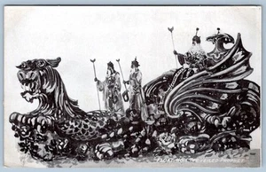 1912 FLOAT #1 VEILED PROPHET WEEK ST LOUIS MISSOURI ANTIQUE POSTCARD - Picture 1 of 2