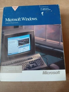Microsoft Windows 3.0 for DOS Systems 5.25" Big Box - Picture 1 of 12