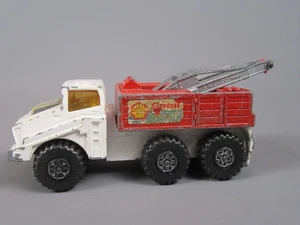 D736 Vintage 1975 Matchbox K-14 UK Recovery Vehicle Tow Truck White Battlekings - Picture 1 of 10