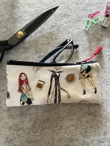 Handmade Jack & Sally Eyeglass Pouch Worms Wart Nightmare Before Christmas - Picture 1 of 7