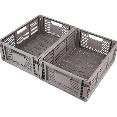 Klappboxen Kunststoff 2 Stücke 40x30x15cm faltbar Aufbewahrungskorb - Bild 1 von 4