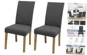 Dining Chair Cover,Dining Room Chair Covers Set of 2,Stretch Kitchen 2PCS Grey - Picture 1 of 7