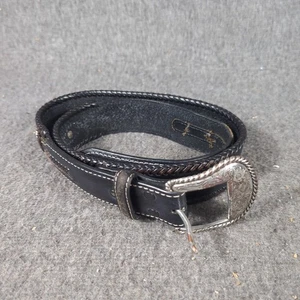 Nocona Herren Handbesetzter Schwarz Leder Western Gürtel Größe 32 - Bild 1 von 7