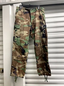US Army BDU Pants Mens Medium Short Multicolor Camouflage Combat Cargo Pockets - Picture 1 of 17