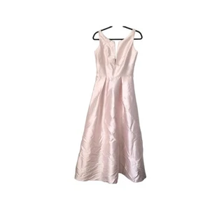 Sorella Vita Kleid Größe 14 hellrosa Satin ärmellos Brautjungfer formeller Abschlussball - Bild 1 von 12