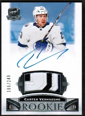 2019-20 UD The Cup #137 Carter Verhaeghe Auto Rookie Rc 3 colors patch /249 - Image 1 of 4