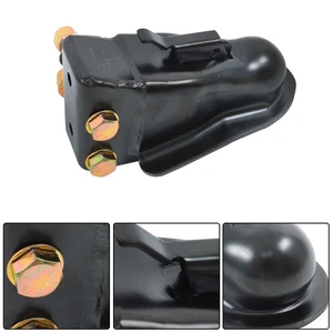 Adjustable Cast Trailer Coupler 2-5/16" Hitch Ball 14000LBs Steel BLK Brand New - Picture 1 of 15