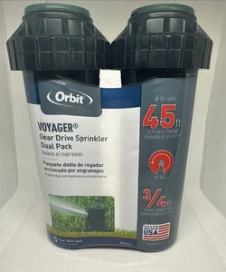Orbit Voyager 3/4” Female Connect Gear Drive Sprinkler Dual Pack Up to 45' 55461 - Picture 1 of 1