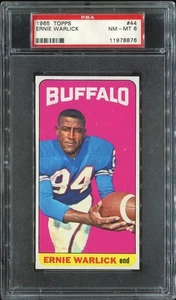 Ernie Warlick 1965 Topps #44 PSA 8 Buffalo Bills North Carolina College - Imagen 1 de 1