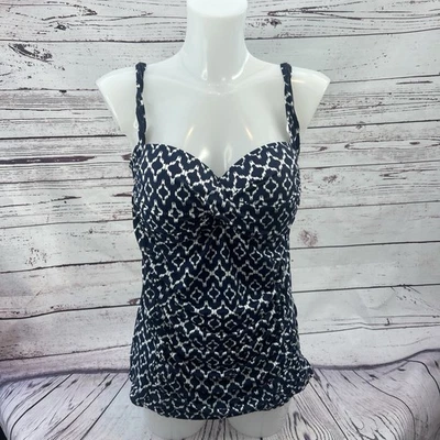 Moontide BNWT Piha Twist Tankini Sonar Azul Marino Reino Unido 12 Traje de Baño Vacaciones Verano Foto 1 de 4