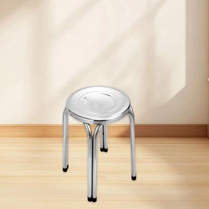 Stackable Stool Round Sturdy Nonslip Industrial Noise Reduction Classroom Stool - Picture 1 of 6