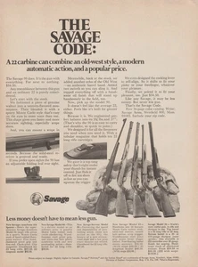1969 Savage Arms - Model 90 Rifle - "Old West Style" - Magazine Print Ad Photo - Picture 1 of 1