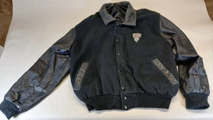 Men's Fender Guitars Heartfield Talon Wool Leather Bomber Varsity Jacket Large - Picture 1 of 18