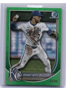 Refractores de onda verde cromo Bowman 2025 #7 Bobby Witt Jr./99 - Imagen 1 de 2