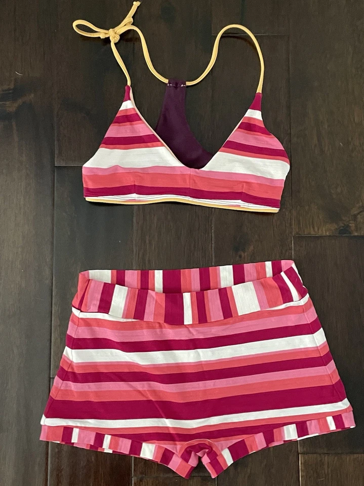 Seea Pavones Bikini Free People Swim Top & Bottom Surf Racerback Swimsuit - Image 1 of 4