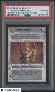 1995 Star Wars CCG Premiere Limited Light Side C-3PO See Threepio PSA 8 NM-MT - Picture 1 of 2