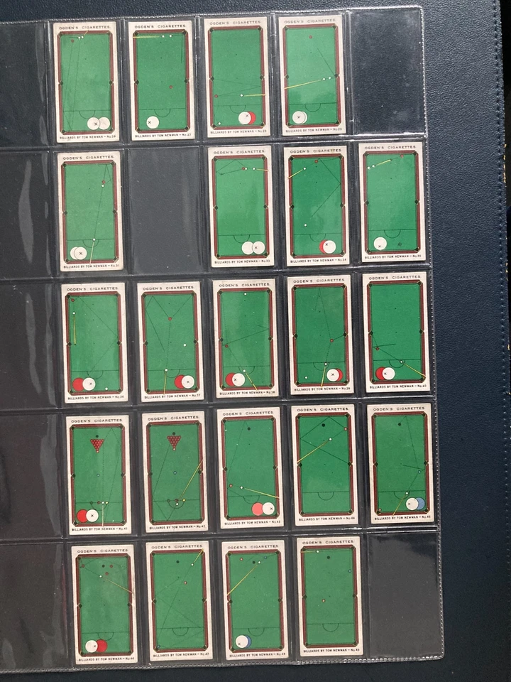 cigarette cards billiards Ogden's  47/50 1928 - Image 1 of 4