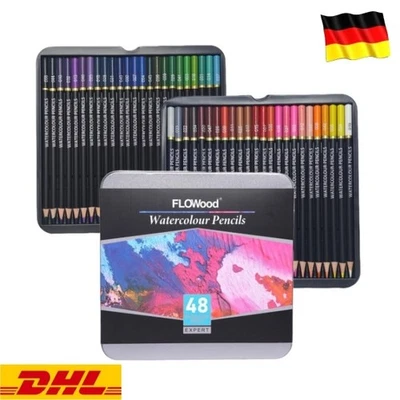 Buntstifte Set 48 Farben wasserlöslich Malstifte Farbstifte Skizzierstifte DHL - Bild 1 von 4