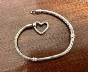 Pandora Moments Schlangenkette Armband mit Herzverschluss - Bild 1 von 6
