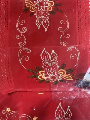 Angelica Christmas Candles Embroidery Table Runner Kit Nob Hill NIP 16x45 - Image 1 of 4