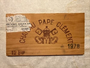 1 Rare Wine Wood Panel Chateau Pape Clement Vintage CRATE BOX SIDE 9/25 713 - Picture 1 of 2