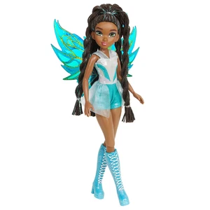 Winx Club Aisha Fee 10,5" Modepuppe brünette Zöpfe abnehmbare Flügel NEU - Bild 1 von 8