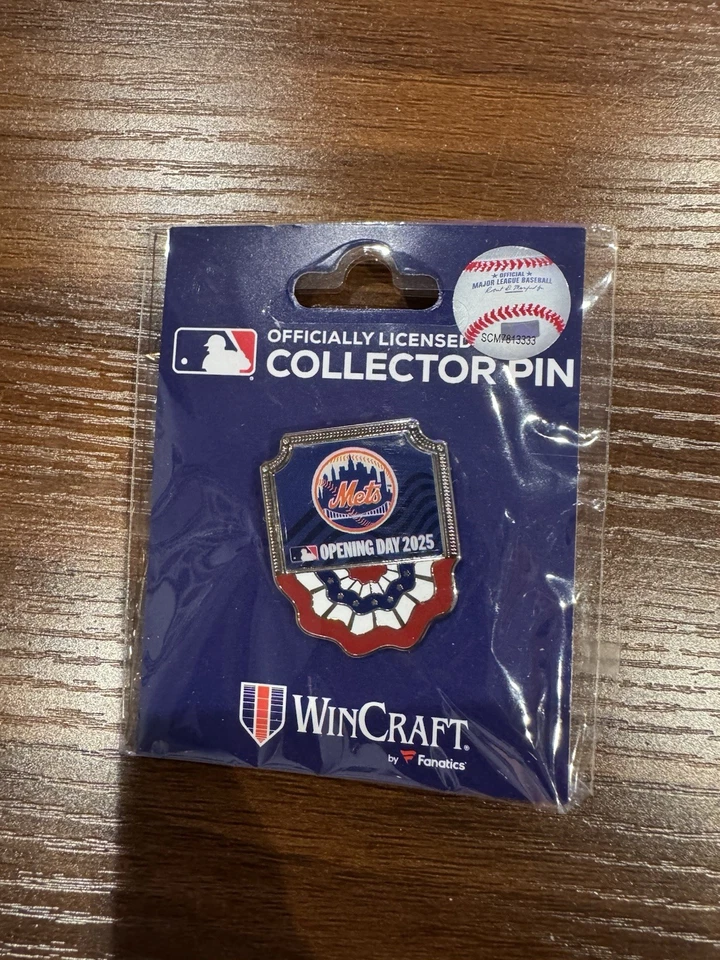 2025 NEW YORK METS OPENING DAY Flag Pin Citifield Pin MLB NYM Soto Sold Out! B - Image 1 of 1