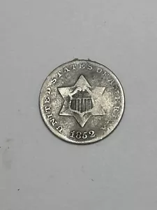 1852 Silber 3 Cent Stück sehr guter Zustand - Bild 1 von 2