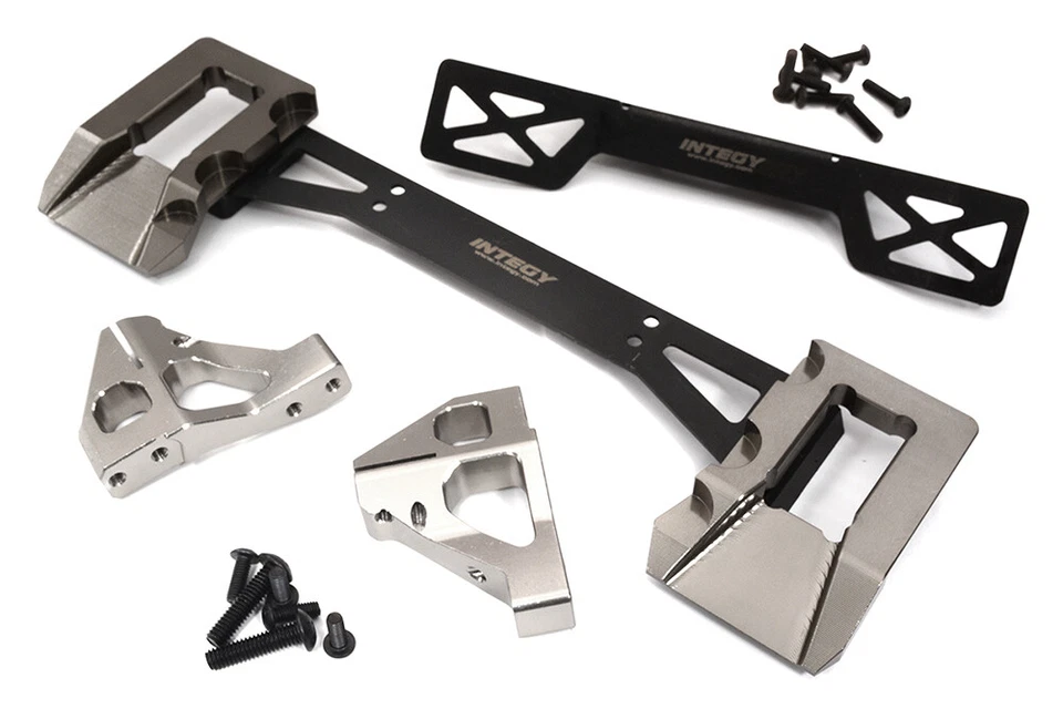 Alloy Machined Rear Body Mount Set for Traxxas 1/8 Sledge 4WD - Grey 9515 - Image 1 of 1