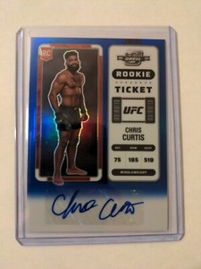2023 Chronicles UFC Contenders Optic Rookie Ticket Chris Curtis AUTO Blue 16/49