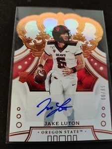 JAKE LUTON 2020 PANINI CHRONICLES DP CROWN ROYALE SIG HOLO /99 #91 OREGON STATE  - Bild 1 von 2