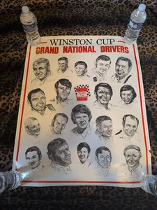Vintage Racing NASCAR Winston Cup Grand National Drivers Wall Poster. 28x22 - Picture 1 of 10