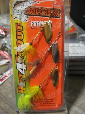 Joe's Flies Premium Trucha Hot4Trout Paquete de 3 GRP 22 Selección Cebos Spinner Talla 8 Foto 1 de 4