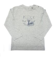 MEXX langärmliges Jungen Shirt grau sportiv mit Frontdruck  Gr. 74 80 86 92