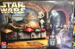 STAR WARS ACTION SCENE JABBA THE HUTT THRONE ROOM AMT 1995 DIORAMA, ESCENA RETRO - Bild 1 von 10