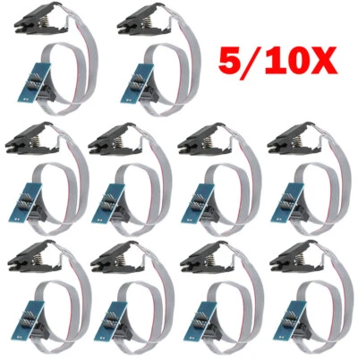 5 Pack SOIC8 SOP8 Test Clip Adapter For EEPROM programming on USB Programmer NEW - Image 1 of 4