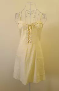 Abercrombie & Fitch Sundress Size S Pockets Yellow & White Checked NEW NWT - Picture 1 of 15