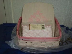 Juego de canasta de notas Longaberger 2009 HoH Whitewash Horizon of Hope con tapa de calcomanía - Imagen 1 de 11