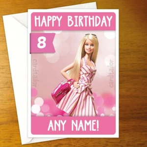 BARBIE Personalised Birthday Card - fashion doll ken barbara - Picture 1 of 2