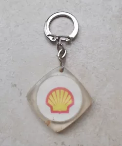 Llavero de aceite vintage SHELL llavero Francia antigua estación años 60 - Imagen 1 de 2