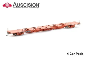 Auscision (AFV-6)Victorian VQGX Container Wagon, VR Red (1981-1994) - 4 Car Pack - Picture 1 of 1