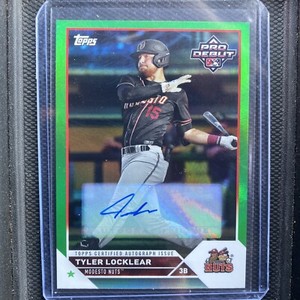 2023 Topps Pro Debut Tyler Locklear Auto Green Foil Parallel #71/99