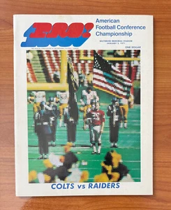 vintage 1971 NFL AFC CHAMPIONSHIP PROGRAM OAKLAND RAIDERS @ BALTIMORE COLTS - Picture 1 of 3