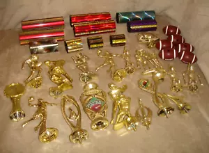 Lot of (32) Vintage Trophy Toppers and Columns Baseball Football Basketball More - Picture 1 of 21