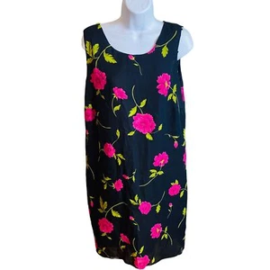 Jaclyn Smith sleeveless multicolored floral dress size 16 - Picture 1 of 9