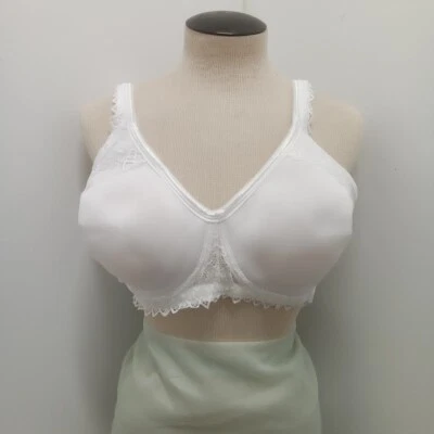 Sujetador Comfort Choice blanco inalámbrico gancho trasero talla 38DD Foto 1 de 4