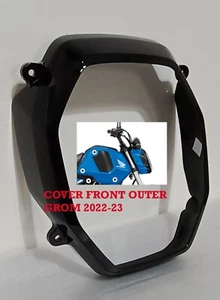 HONDA GROM 2022-23 COVER FRONT OUTER HEADLIGHT BLACK PANEL FAIRING GENUINE PART - Picture 1 of 9