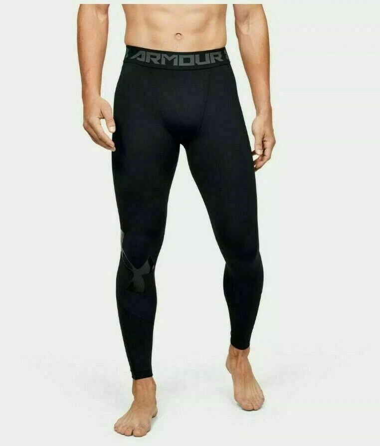 Under Armour 1351819 001 Mens Sz XL Black HeatGear Full Length Leggings - Image 1 of 3